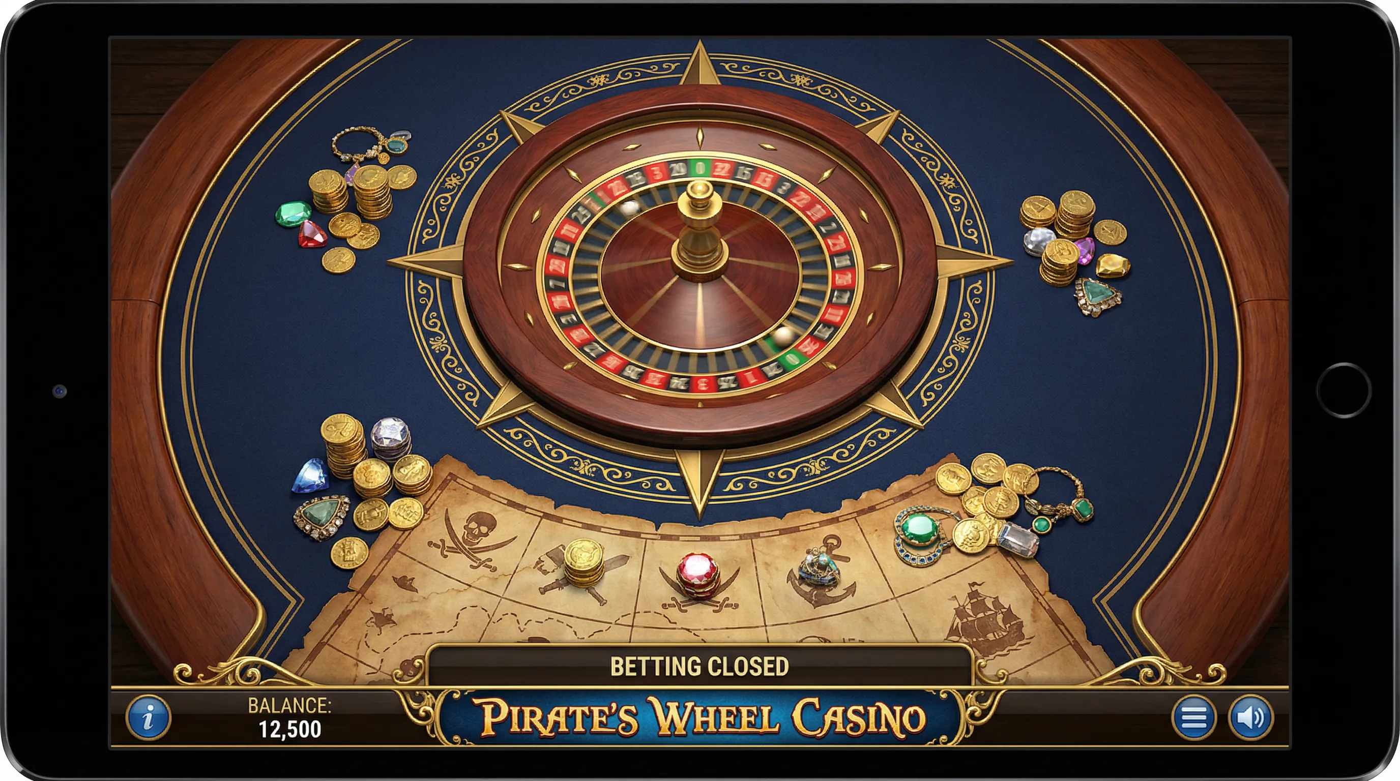 Roleta Temática de Piratas com Bússola Dourada no 333bet